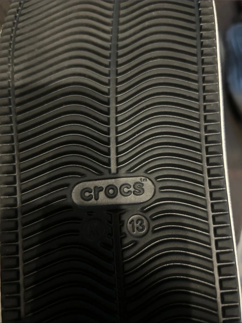 CROCS Off Court Black Clog Sandals with White Trim